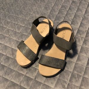 Sandal wedges Boutique byCorkys size 7 black